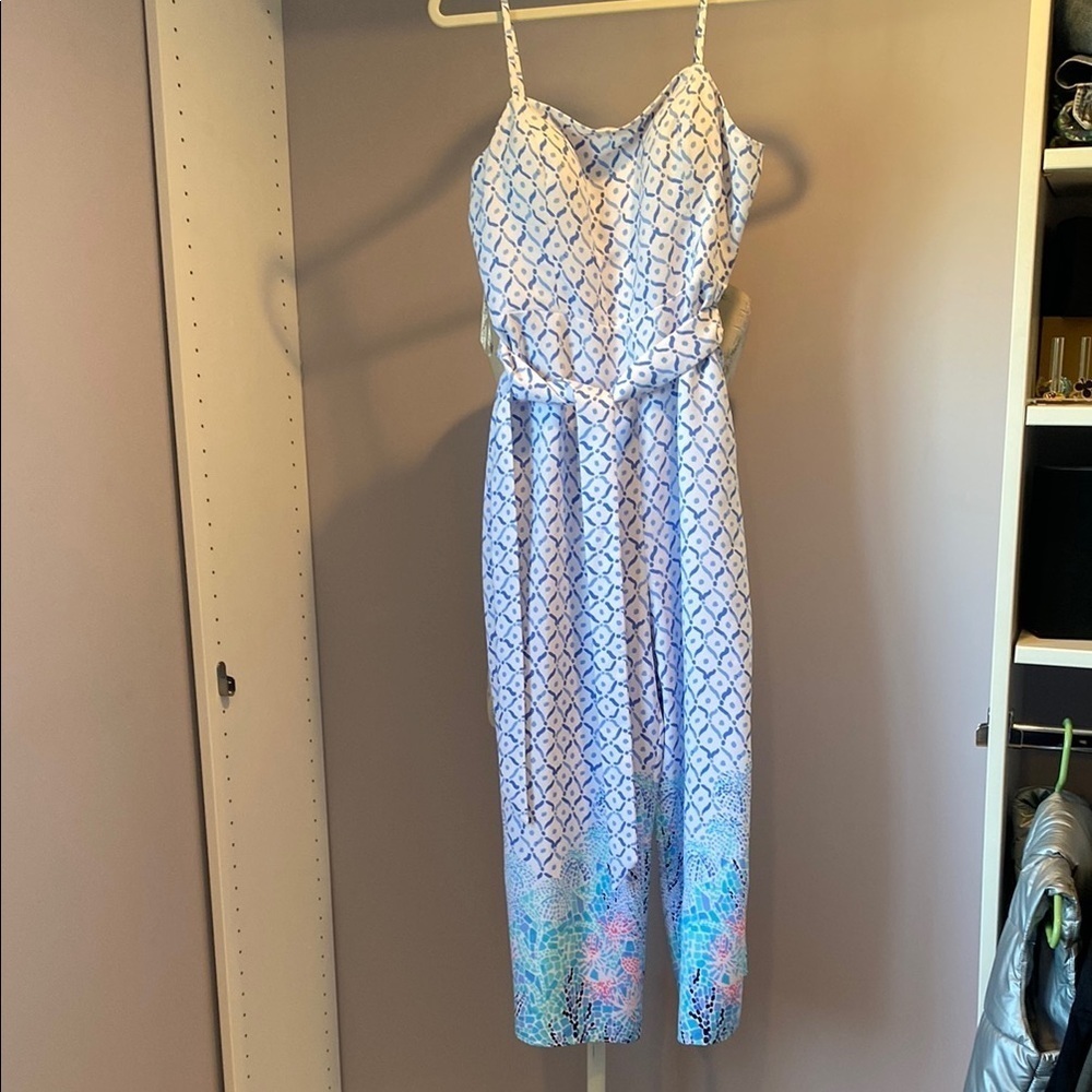 Sandra jumpsuit in Sea La Vie by Lilly Pulitzer size 10